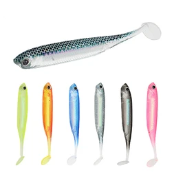 Señuelos vinilo paddle tail T-tail shad arcoíris