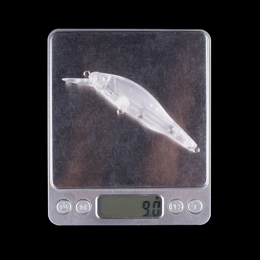 Hanlin-señuelo de pesca de plástico duro, anzuelo flotante Artificial sin pintar, 10/20 piezas, 9,5 CM, 9G, Wobbler, aparejos de lubina - imagen 3