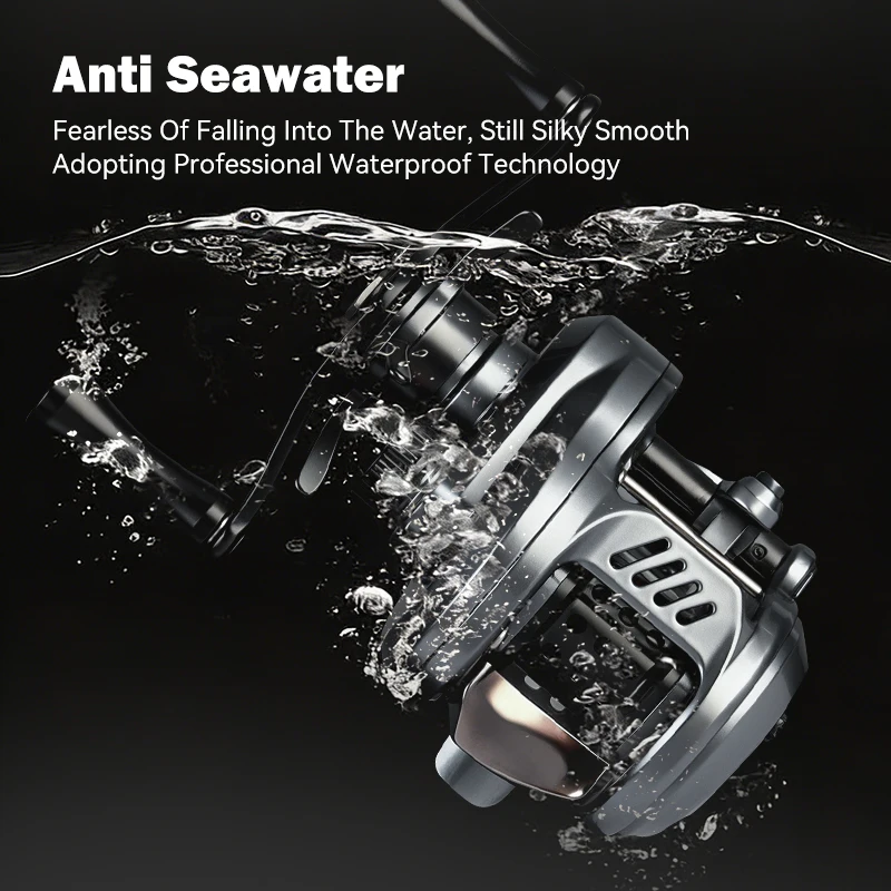 Carretes de Baitcasting Leydun DC Usopp 7,6:1 relación de engranaje 134g ultraligero 4,5 kg potencia de arrastre carrete de pesca Baitcaster aparejos - imagen 5