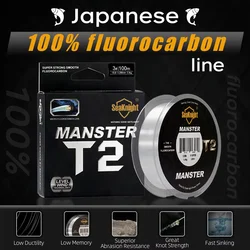 SeaKnight MANSTER T1-II/T2 TRUE Carbon Line Fluorocarbon Coating Carbon Line Fishing Line Leader Line Sinking Line HOT Carp Line