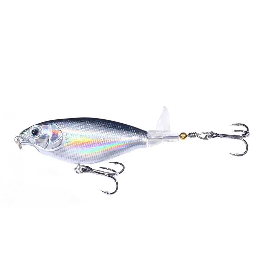 Popper Wobbler Topwater lubina – Señuelo artificial cola giratoria - imagen 5