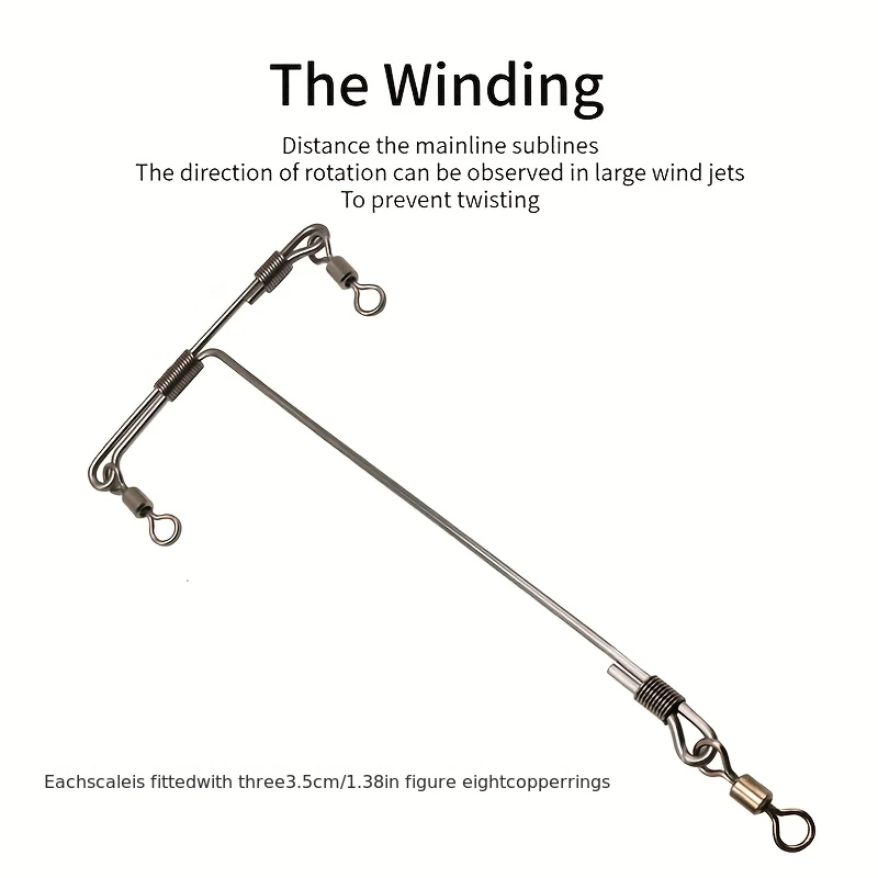 ZYZ-barras esparcidoras en forma de T para pesca en el mar, herramienta de conector de aparejos de pesca de acero inoxidable de alta resistencia, 20/30/40/50CM, 1 ud. - imagen 2
