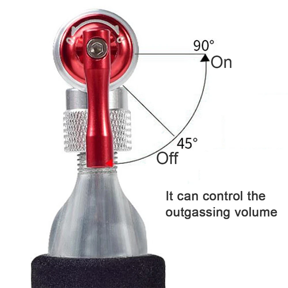 Accesorios para bicicleta de montaña, accesorios para montar, bomba de cilindro de CO2 de emergencia, adaptador de cabezal de boquilla de Gas, inflador rápido - imagen 4