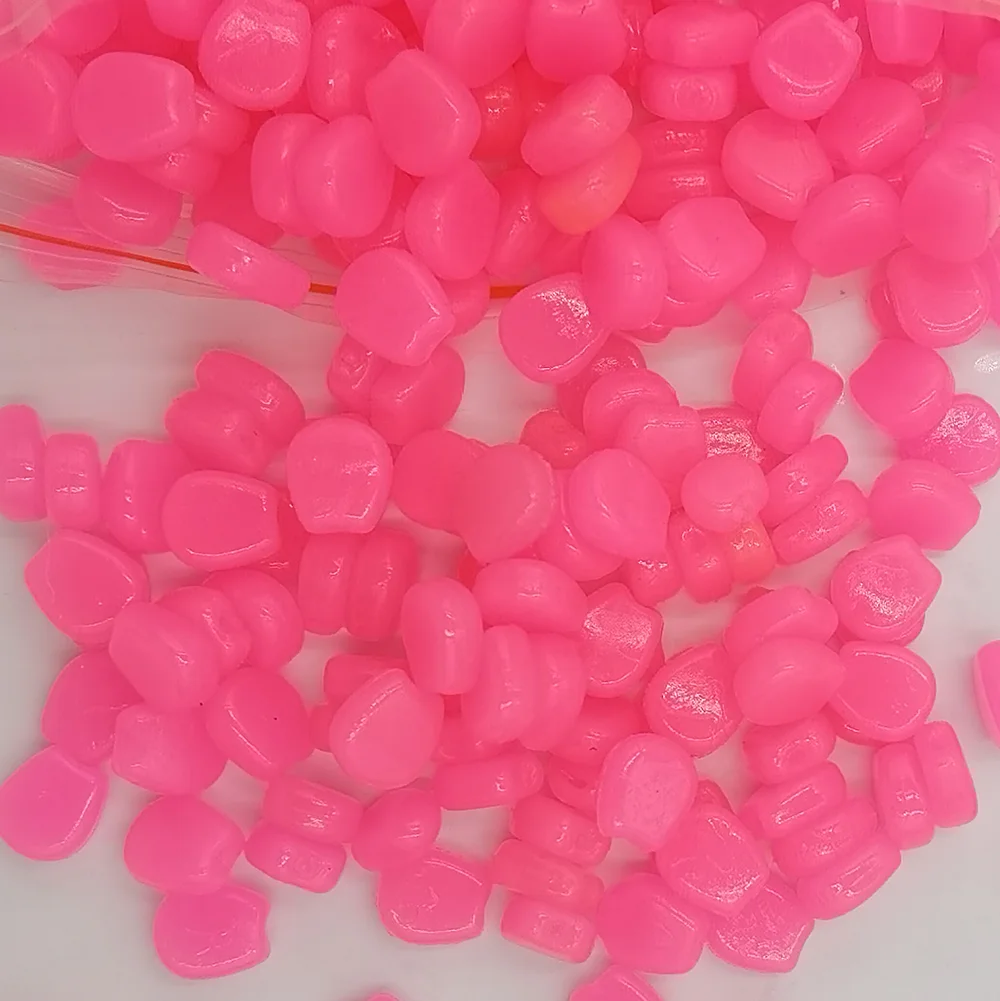 Cebos artificiales de silicona con sabor a granos de maíz, cebo articulado de 1cm y 1000g, señuelo de pesca suave, lote de 0,3 unidades - imagen 4