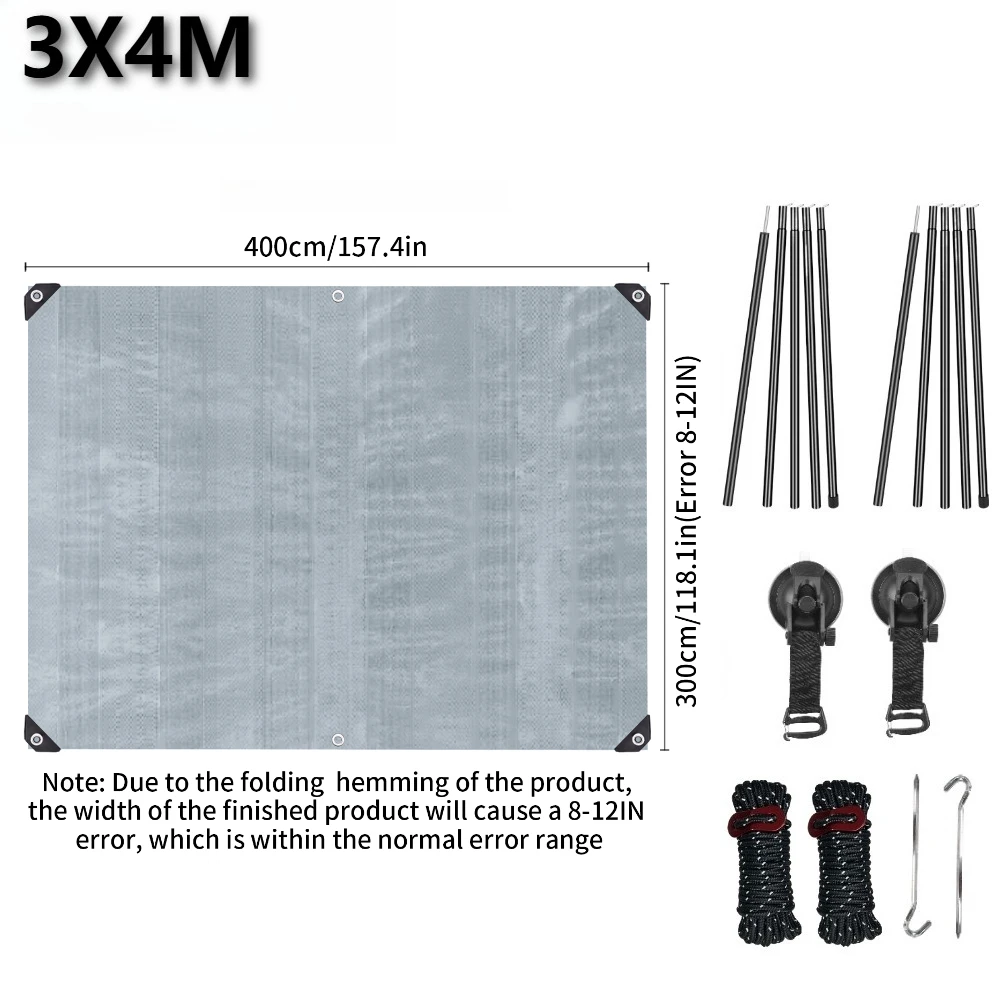 3X4M Sliver and Blue