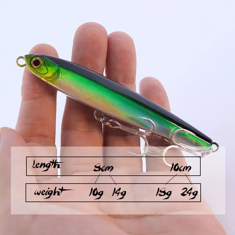 Plantilla de pesca de 10g -24g para playa, señuelo de pesca que se hunde, lápiz de pececillo, wobblers, cebo duro, jigging, señuelo de pesca de mar - imagen 3