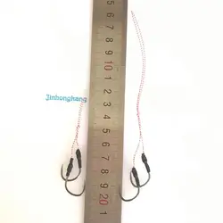Anzuelo doble púa con pluma de acero al carbono para pesca fuerte