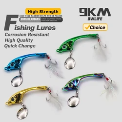 9KM 3 uds Metal VIB señuelo de pesca 9 ~ 17g cuchara señuelo hoja Spinner Bass