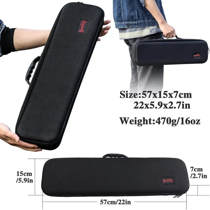 Cañas y carretes de pesca Sougayilang, caña de carbono de 5 secciones, carrete de Baitcasting, juego de cañas de pescar de viaje con kits completos, bolsa de transporte - imagen 5