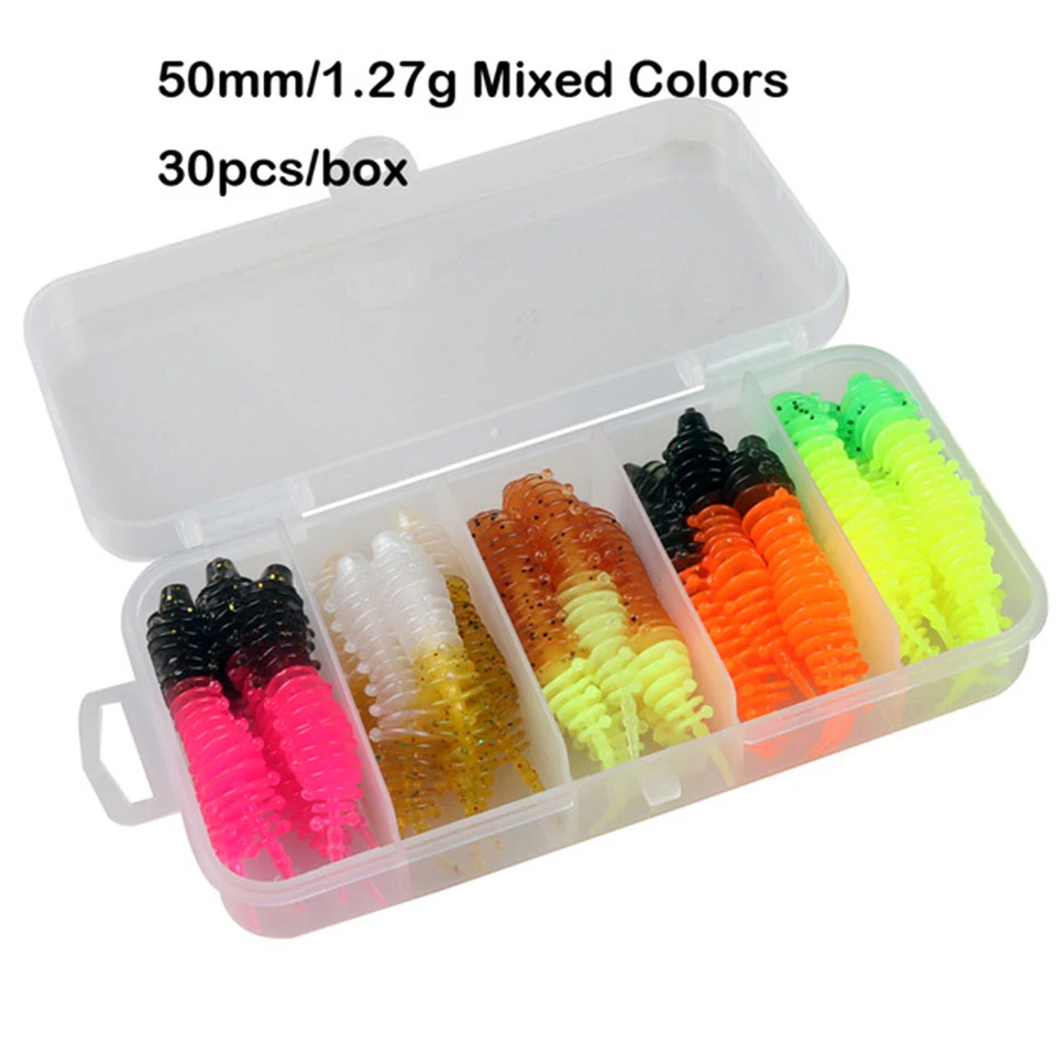 Cebo Artificial de silicona para pesca en roca, cebo suave para lubina, trucha y lubina, 12 piezas, 50M/1,27G - imagen 4