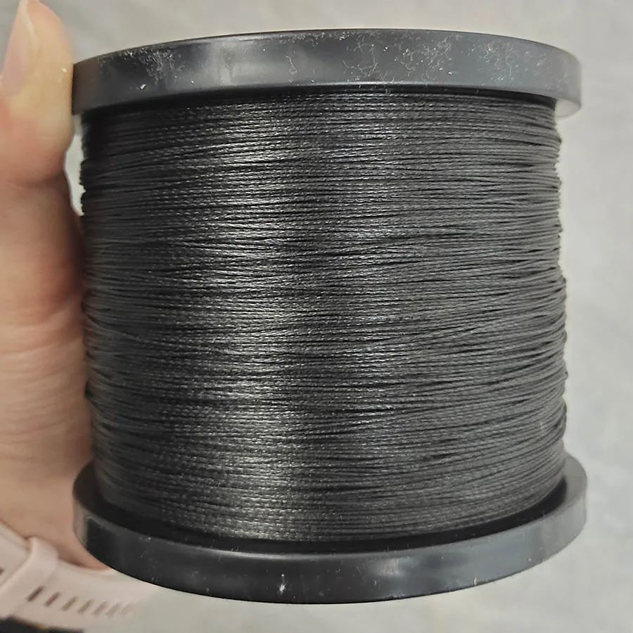 Línea de pesca de 9 hebras, 1000m, líneas de PE trenzadas más suaves, 0,38mm, 65LB, alambre trenzado de PE multifilamento negro para agua salada - imagen 4