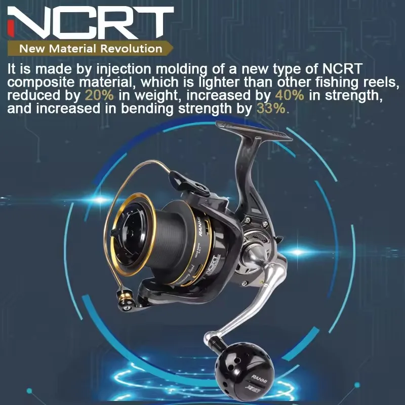 Carrete de pesca giratorio RYOBI RANMI HaiJi Surf Original, serie 5500 6500, arrastre máximo de 12KG, carrete de pesca con 2 carretes de repuesto - imagen 3