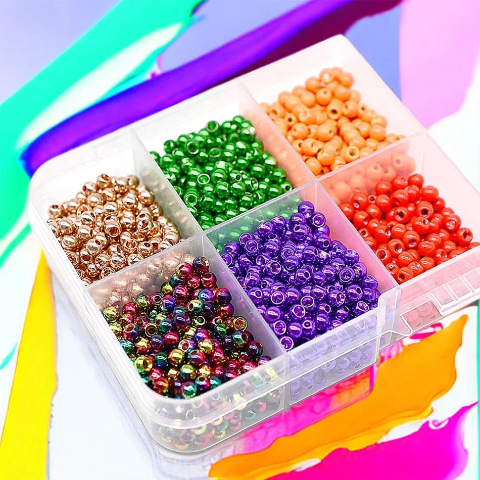 Cuentas de latón multicolores para pesca con mosca