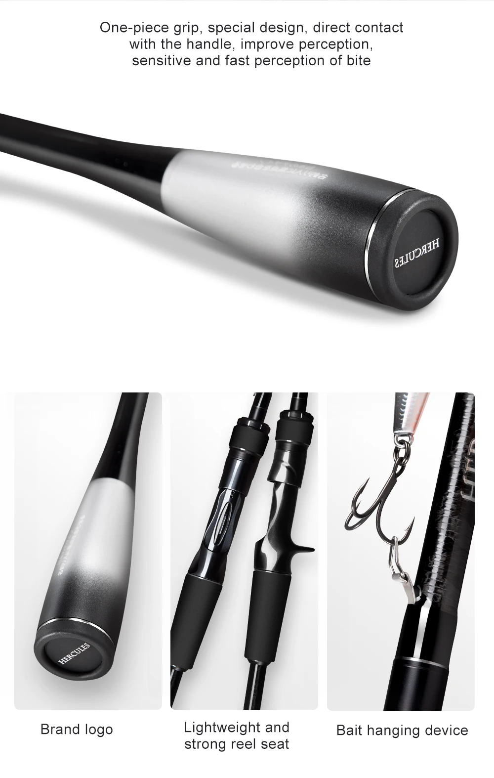 Un bate de béisbol con un mango negro y un cuerpo plateado