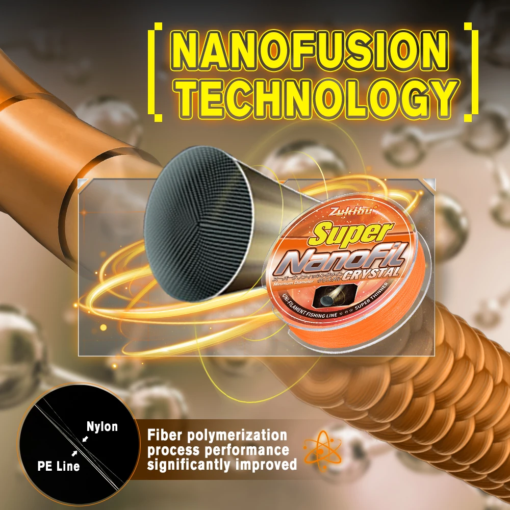 Zukibo Nanofil Naranja Línea de Pesca Suave para Carretes Giratorios - imagen 2