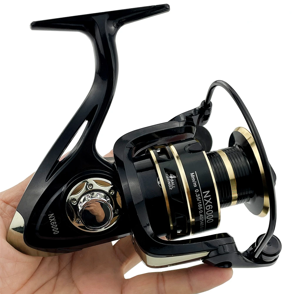Carp Fishing Reel 5.2:1 /4.7:1 Metal Spool Max Drag 12KG Left/Right Interchangeable Fishing Tools 2000-7000 Series Pesca - imagen 5