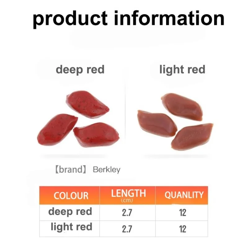 Trozos de bagre americanos Berkley Gulp Blood, gran reemplazo para pesca natural, 2,7 cm, 12 unids/lote por paquete - imagen 5