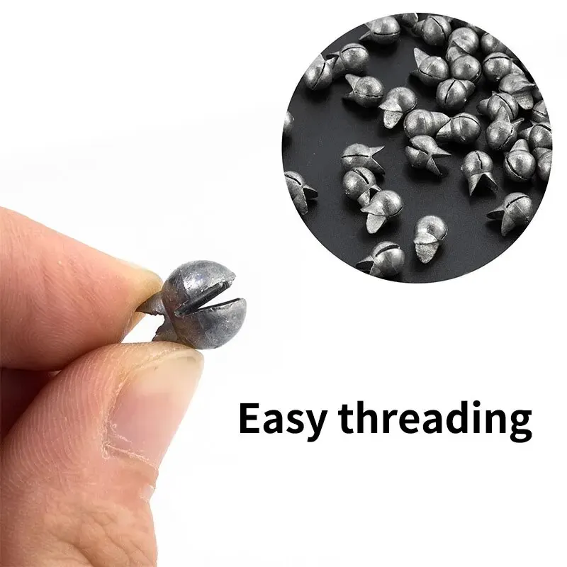 Kit de pesas para pesca, 50 Uds., plomos con apertura extraíble, liberación fácil de enhebrar, cebo suave, accesorios para aparejos de pesca - imagen 4