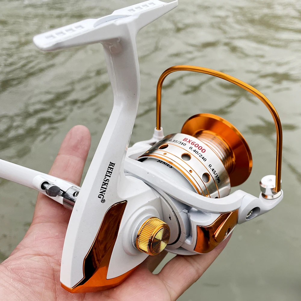 Carrete de pesca giratorio de alta velocidad, alta calidad, relación de engranaje 5,5: 1, para pesca de carpa en agua salada - imagen 4