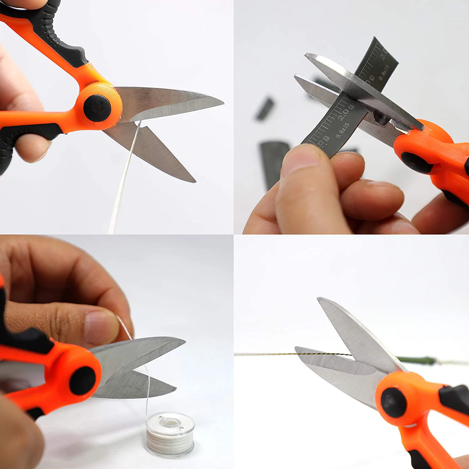 Herramientas de tijera de pesca de acero inoxidable PE trenza línea de corte tijeras portátiles Alicates con Kit de funda accesorios de aparejos de pesca de carpa - imagen 4