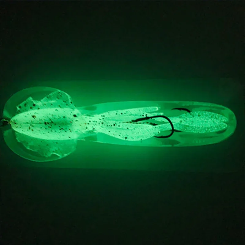 Señuelo de arrastre suave, plantilla de calamar UV luminoso para pesca en el mar, cebo Wobbler para pargo, señuelos de agua salada, 60g - imagen 4