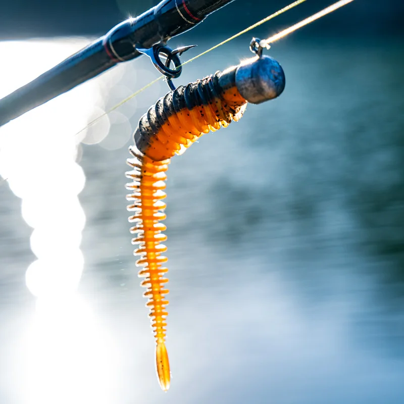 10 unids/pack cebos flotantes de cola de aguja de pesca 75mm 85mm señuelos blandos de gusano hilo inverso cebos de silicona Wobblers carpa