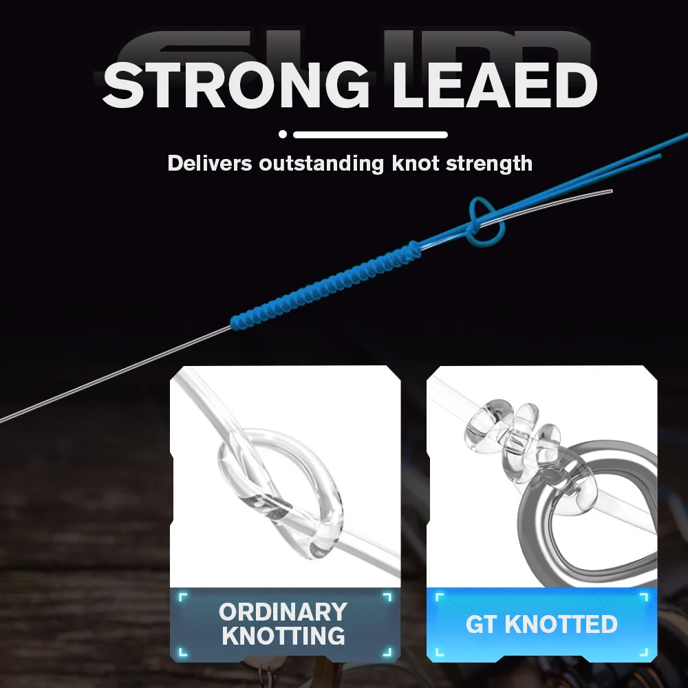 Línea de pesca XULTRA Premium 100% con revestimiento de fluorocarbono japonés, línea líder de carbono monofilamento de nailon de 100M de abrasión de alta resistencia - imagen 3