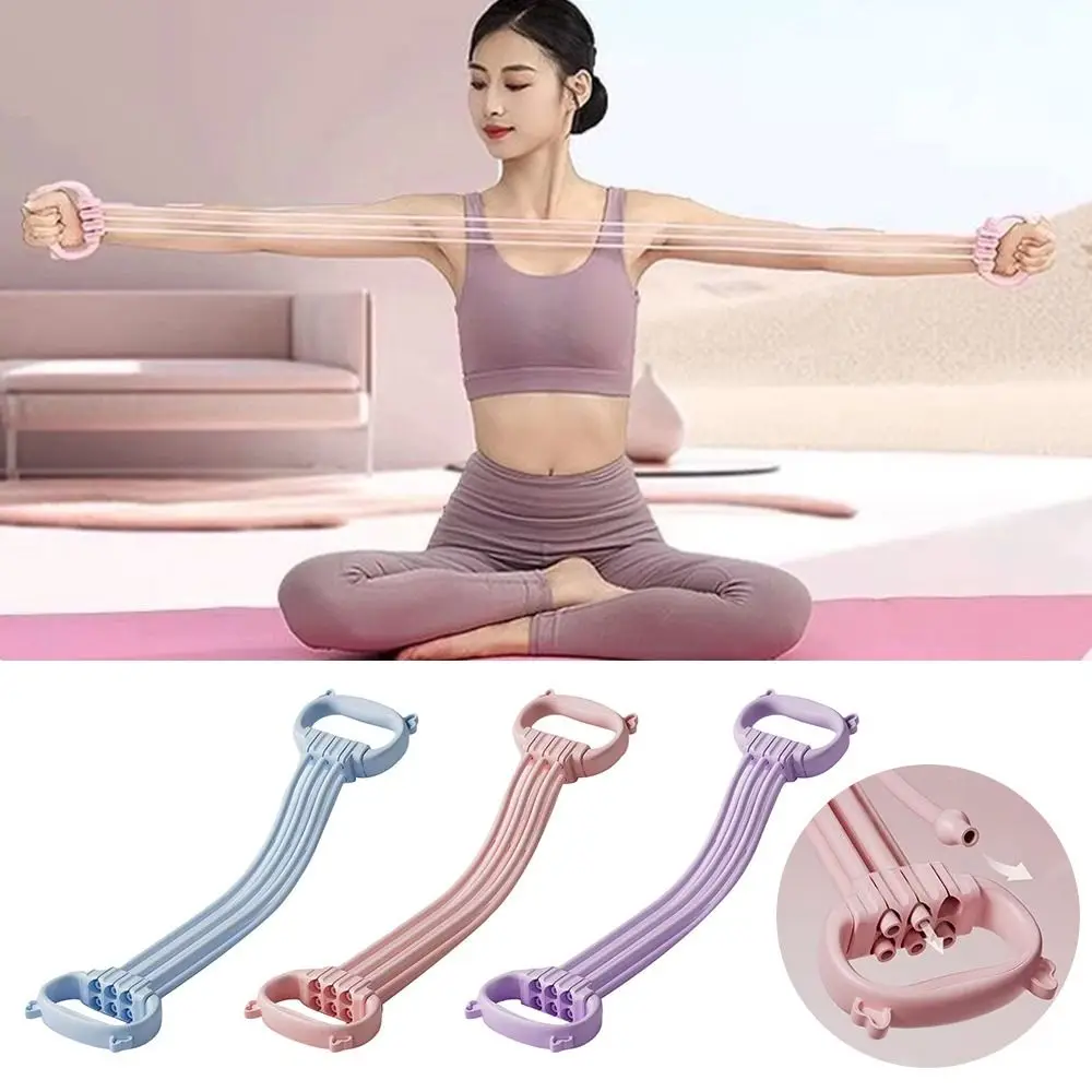 8 bandas de resistencia Banda de resistencia de yoga Silicona suave Correa elástica de práctica con espalda abierta Rebote rápido de 35 LB - imagen 2