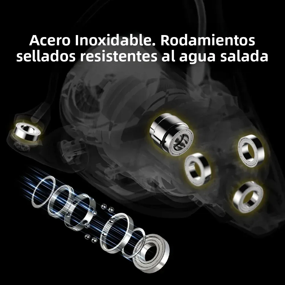 Carrete Giratorio Huidiao Surf – Freno 18KG Rodamientos Inoxidables - imagen 2
