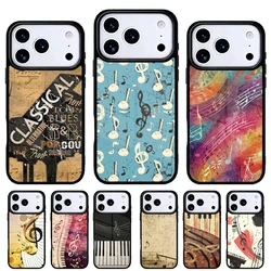 Funda iPhone con diseño de notas musicales de piano