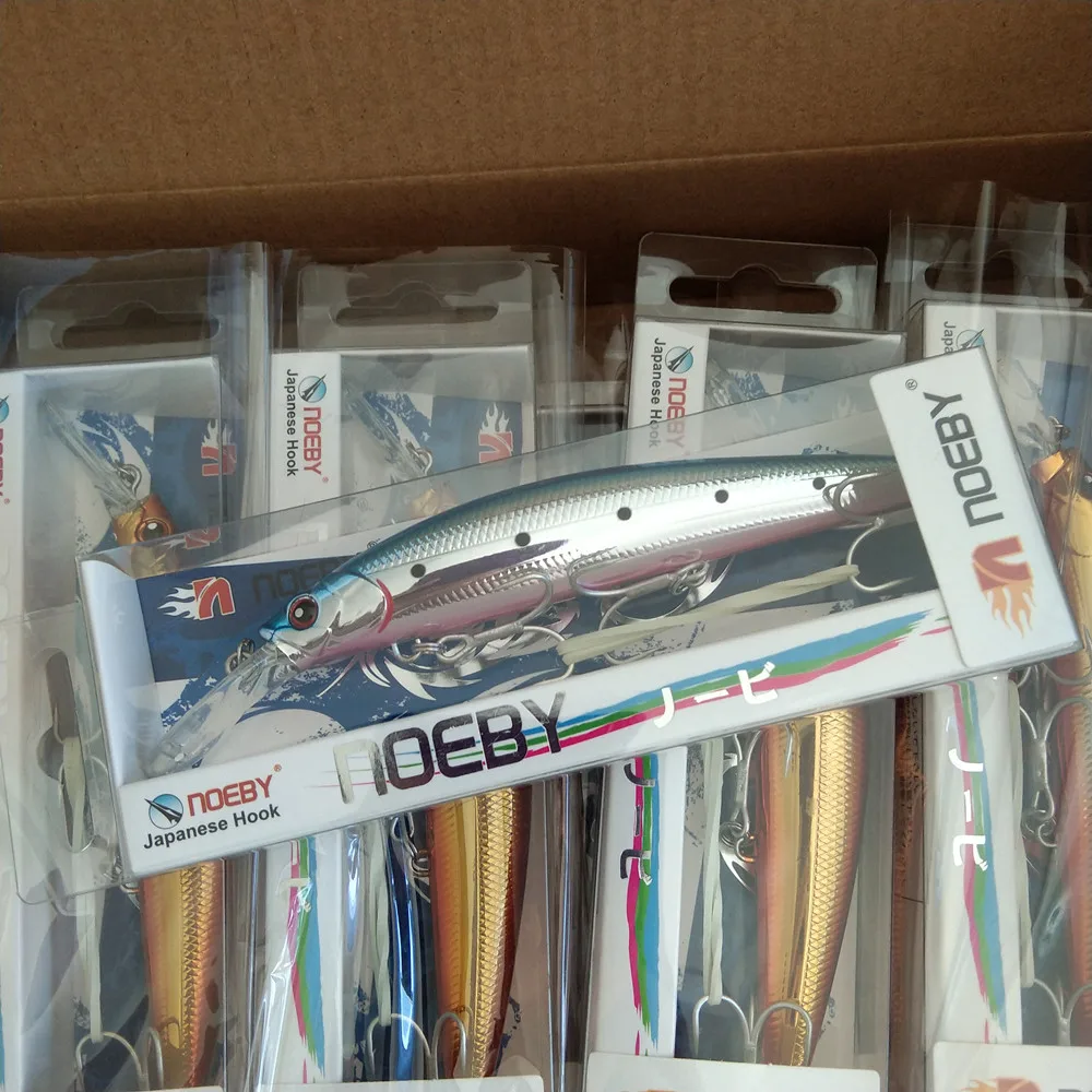 Noeby 3 uds 11cm 36g nuevo Color hundimiento 0,2-3m señuelo de pesca Minnow fundición larga trucha grande lubina agua salada cebo duro Wobbler - imagen 5