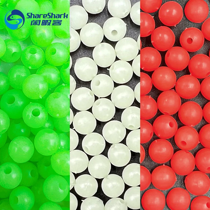 1000 unids/bolsa accesorios de pesca de frijol espacial cuentas de línea duras/suaves cuentas redondas brillantes para agua salada bagre cebo aparejos herramientas de pesca - imagen 2