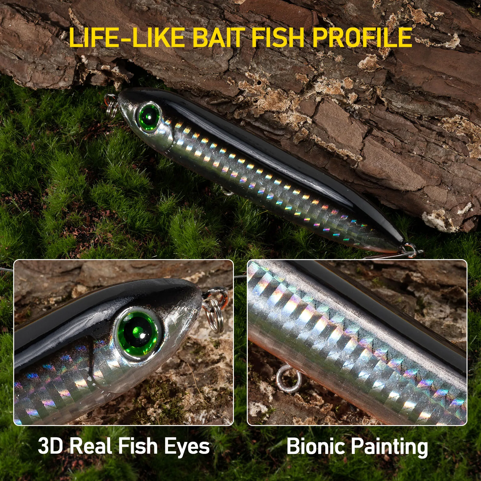 Aparejo flotante de sedal de trinquete, señuelo de pesca de acero inoxidable, líder de alambre, anzuelo a presión, duro, 5 piezas - imagen 4