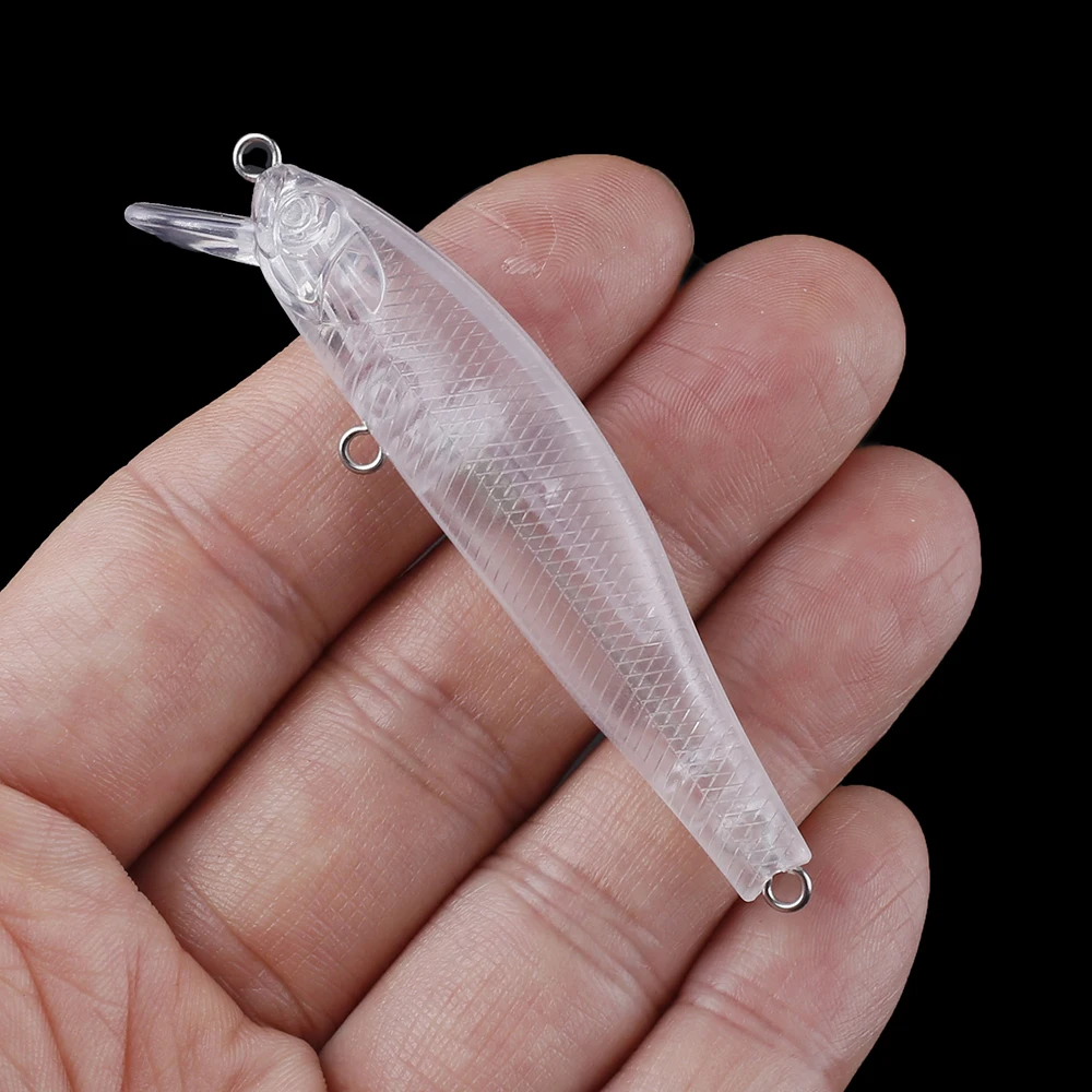 Chan'sHuang-cebo en blanco sin pintar, 20 piezas, 70mm, 4,7g, Wobblers, sonajeros flotantes, peso especial en el interior, Señuelos de Pesca DIY - imagen 4