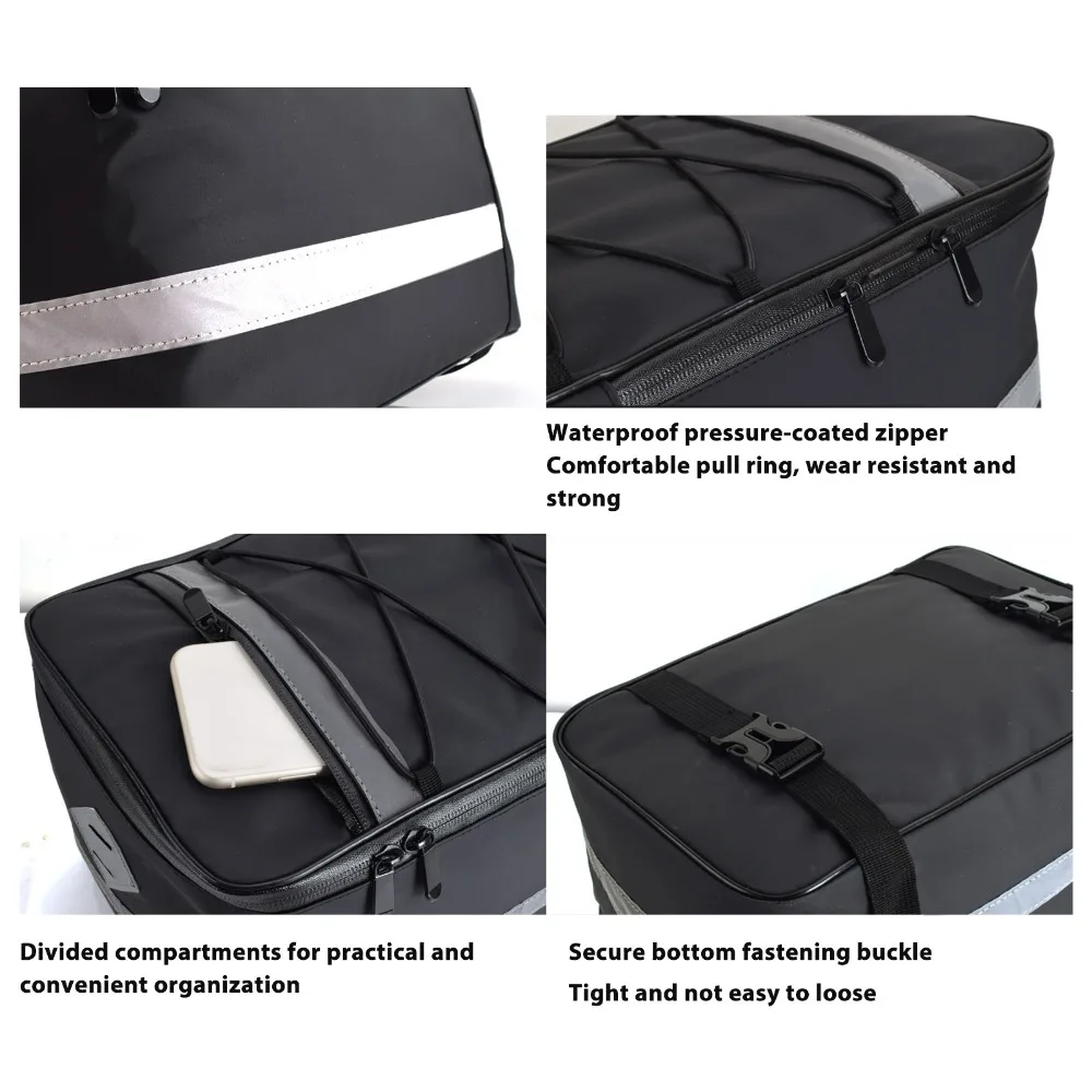 Bolsa impermeable portabicicletas con tiras reflectantes – fácil fijación al sillín - imagen 4