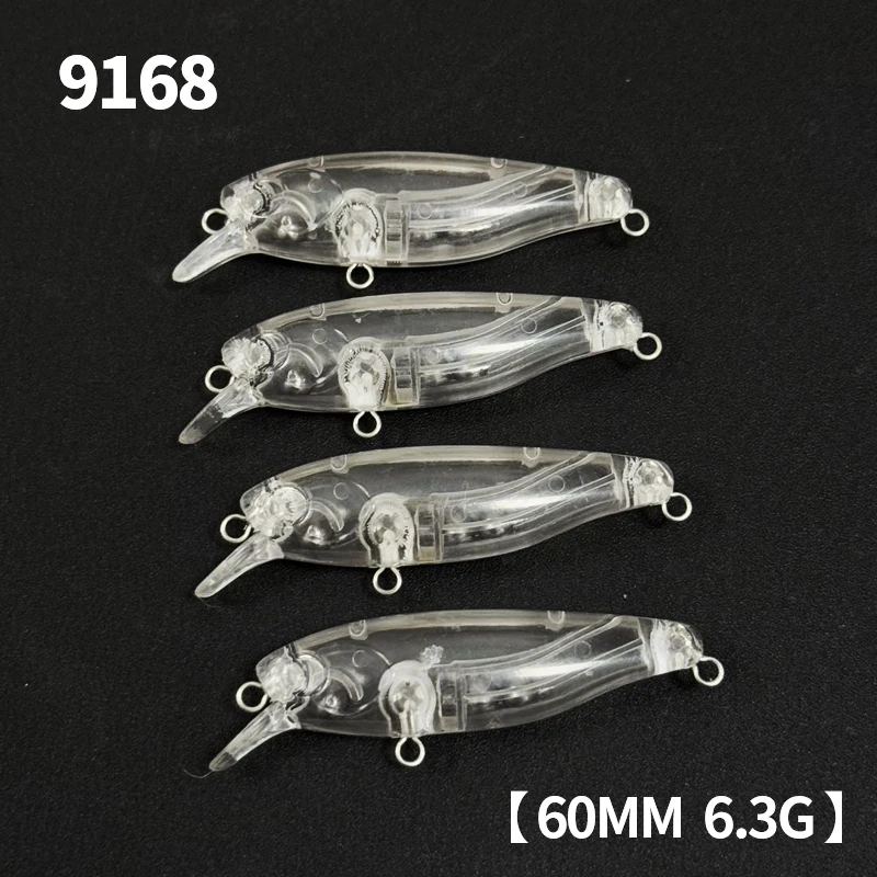 50 Uds. Señuelo de pececillo en blanco sin pintar, cebos de Pesca de pececillo suspendidos, Wobblers, cebo duro Artificial para Lucio, lubina, trucha, Jerkbait - imagen 2