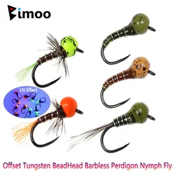 Bimoo #20 Cabezas de cuenta tungsteno offset sin púas para perdigón