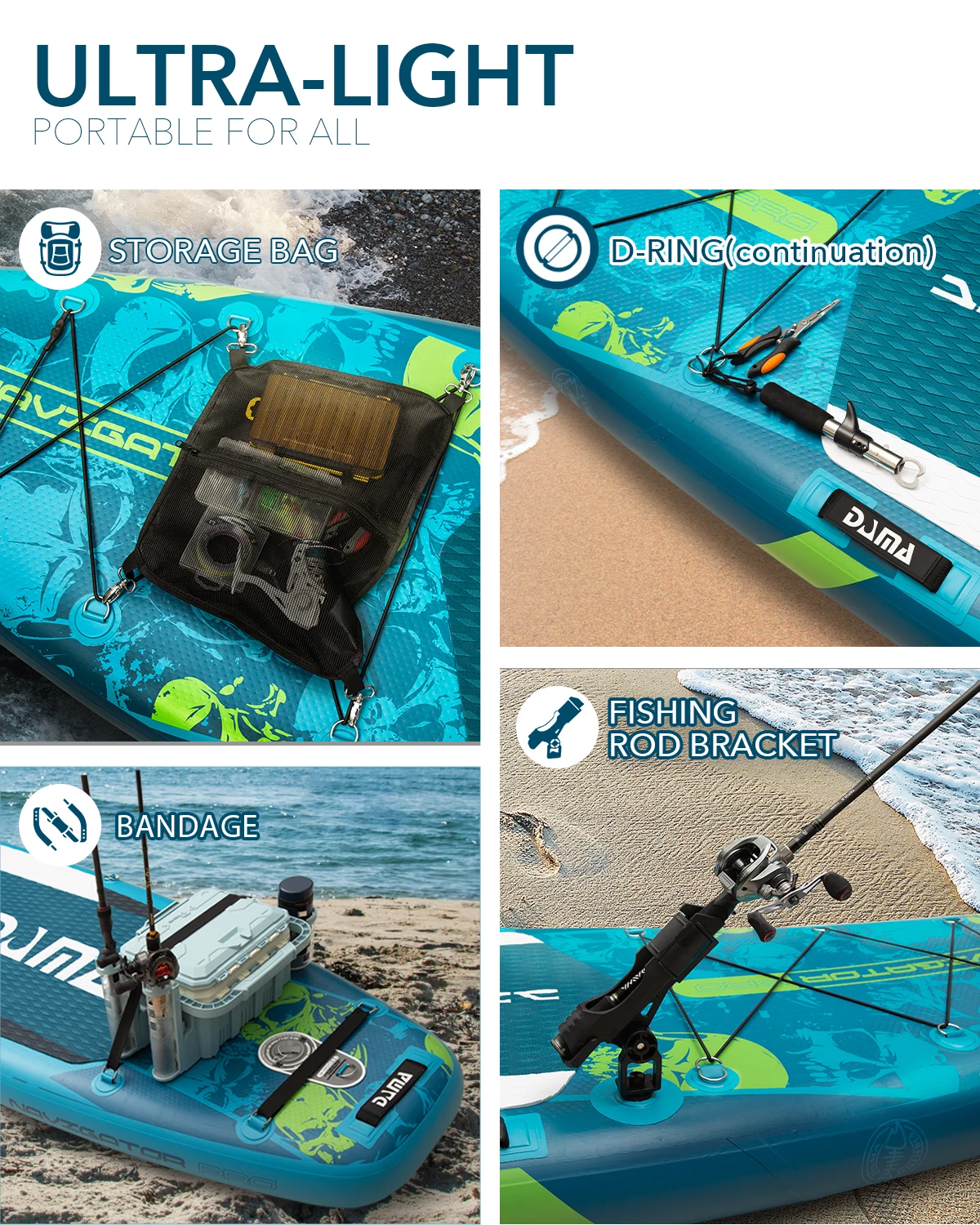 DAMA-Tabla de Paddle inflable para adultos, 11 '6 ''x35'' X6 '', estilo de pie, deportes acuáticos, pesca con accesorios, tabla de SUP, nuevo, 2023 - imagen 3