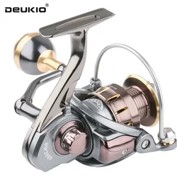 Carrete giratorio DEUKIO SW2000-7000 – 4 rodamientos, cuerpo metal