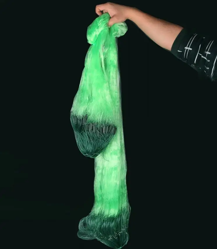 Lawaia red adhesiva de pesca de tres capas, Red de 2 dedos de 2m x 50m de largo, red importada de seda marrón de alta calidad, redes de aterrizaje de peces, herramientas de pesca - imagen 4