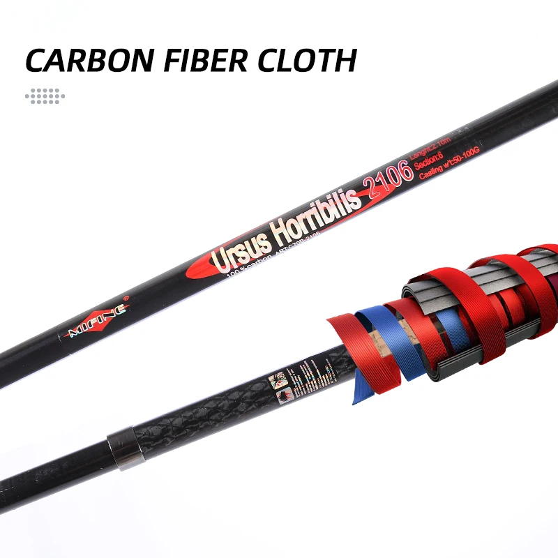 MIFINE URSUS HORRIBILIS Mini caña de pescar telescópica longitud de contracción 40cm señuelo WT 50-100G 2,1 M 2,4 M 2,7 M 3,0 M 3,6 M caña de viaje - imagen 3