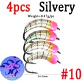 4pcs Silvery Size 10