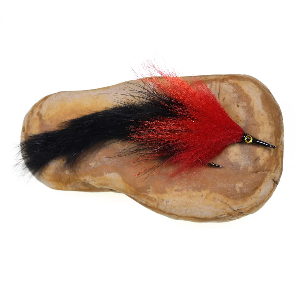 ICERIO 2 uds Tarpon Bunny Fly Baitfish Streamer mosca Marbaou Hackle Zonker Streamer Pike almizclado lubina trucha Señuelos de pesca de agua salada - imagen 5