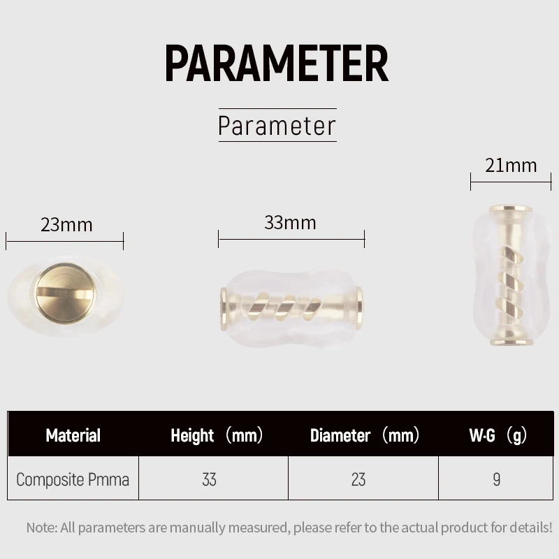 DEUKIO DIY perilla de carrete de pesca agarre acrílico pesca existente carrete de Baitcasting giratorio para modificación de marca S/D/A - imagen 4
