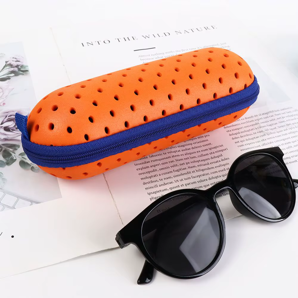 Estuche hueco para gafas de natación, caja de almacenamiento ligera para gafas de natación EVA con ganchos con orificios de aire, estuche para gafas con cremallera no incluida - imagen 5