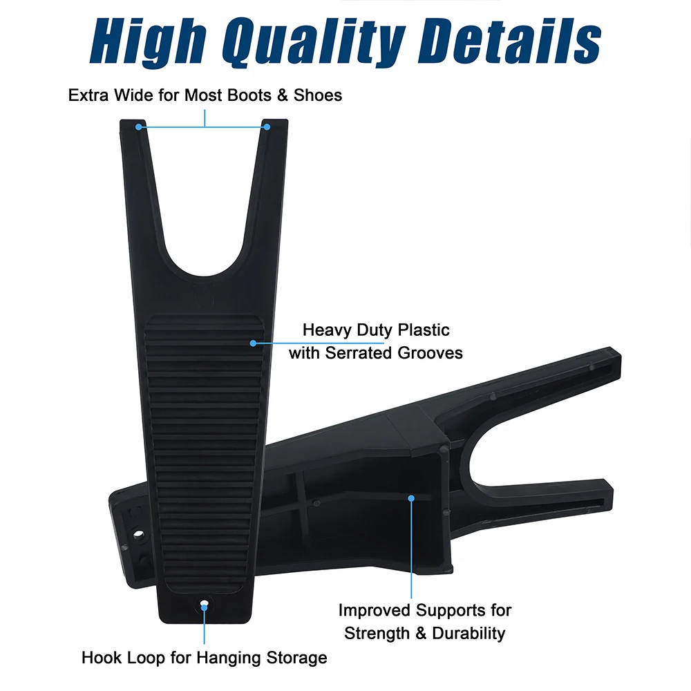 Extractor de botas, removedor de zapatos, gato de botas con agarre resistente, extractor de botas de plástico, ayudante para botas de trabajo de cazadora de vaquero de goma, herramienta - imagen 3