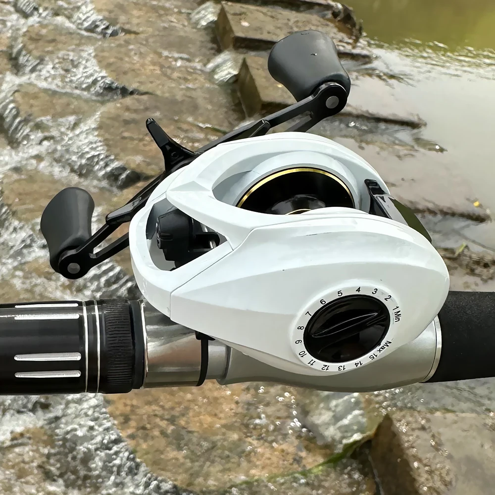 Carrete de pesca multifuncional Sawp de mano izquierda/derecha, carrete profundo de Metal, lanzamiento de larga distancia, rueda de gota de agua, relación de engranaje 7,2: 1 - imagen 2