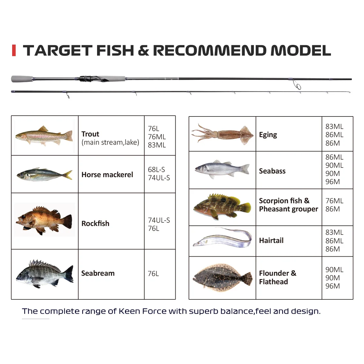 Noeby caña de pescar giratoria 2,04 m 2,24 m 2,29 m 2,52 m 2,59 m 2,75 m 2,9 m caña de pescar multiusos ligera y depredadora Eging Rockfish - imagen 3