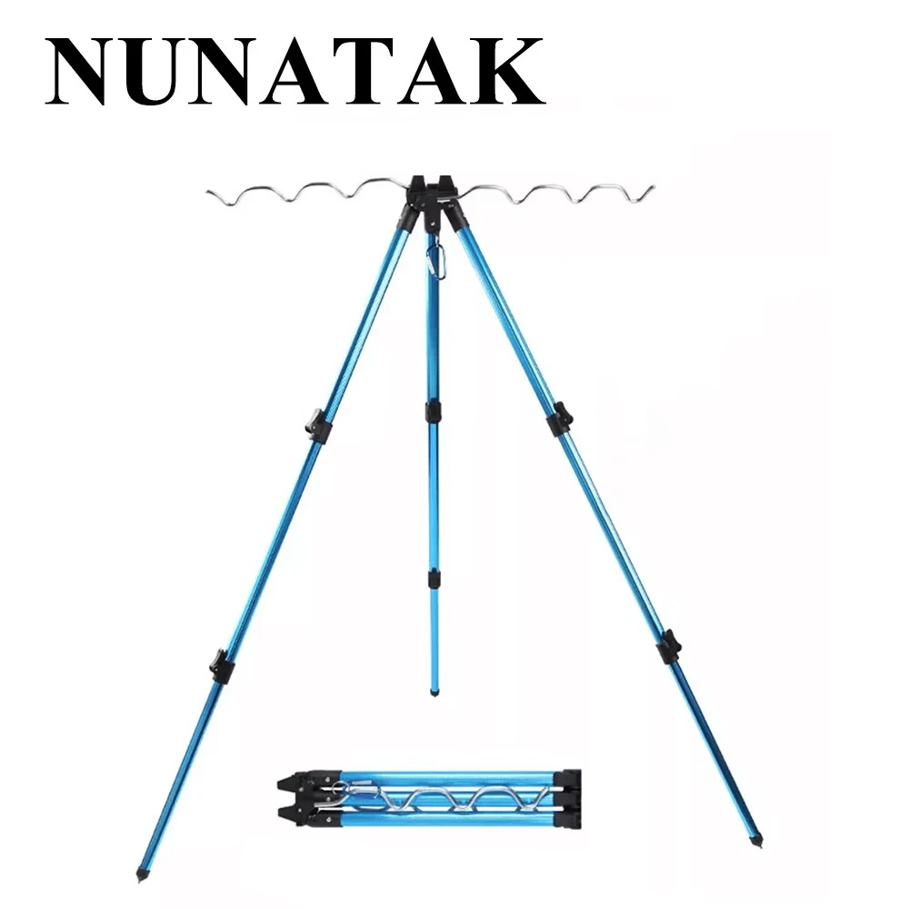 Soporte plegable de aluminio Nunatak 2024 para cañas de mar