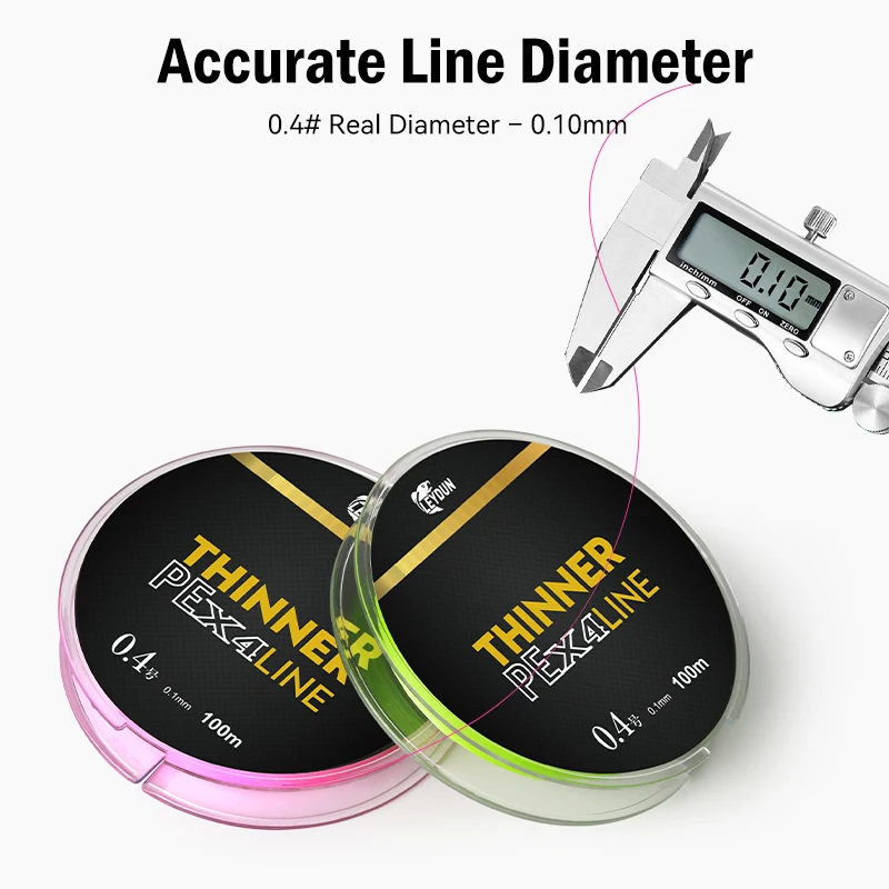 Micro THINNER líneas de pesca 100M 150m MT8 4 hebras trenzadas PE Japón monofilamento línea de pesca - imagen 4